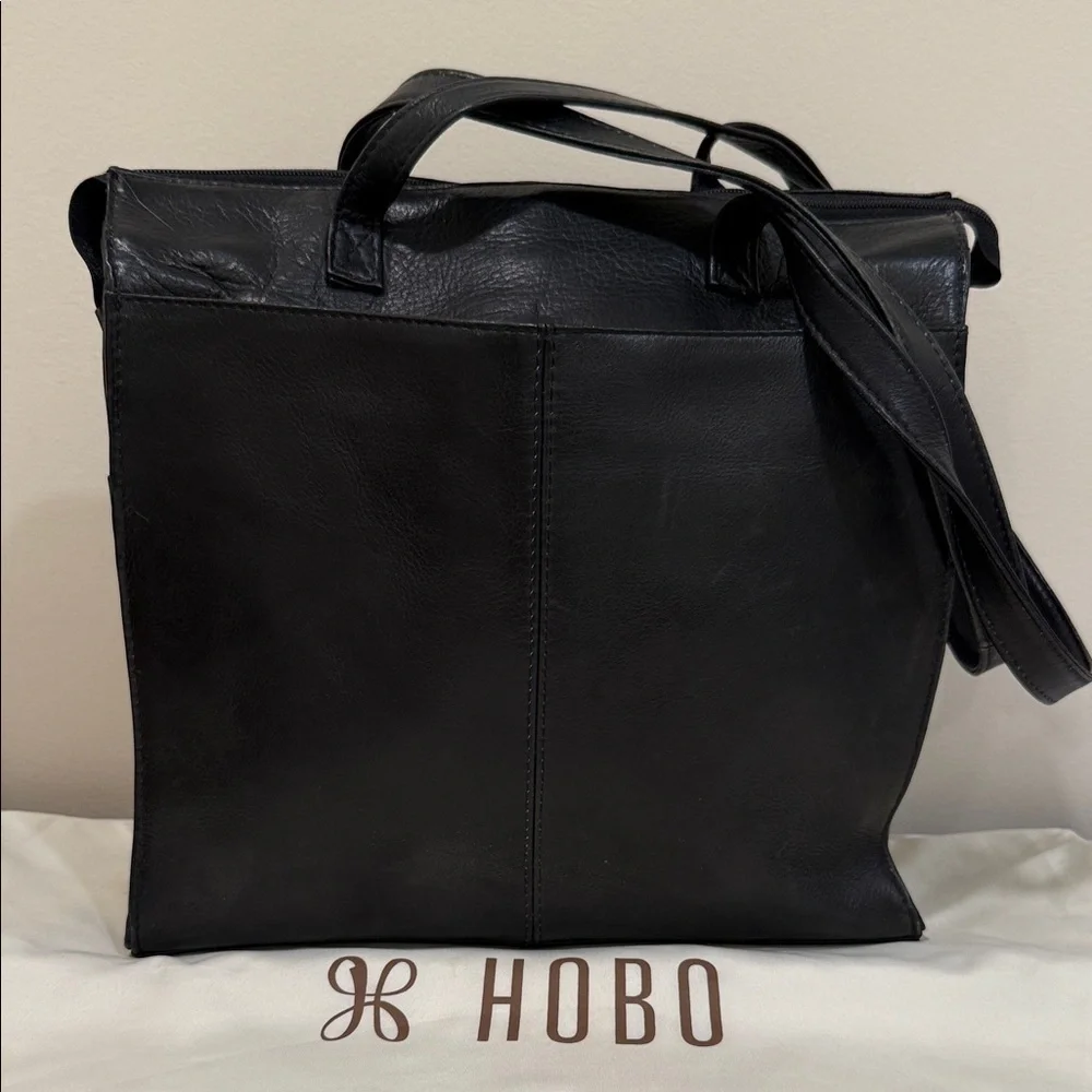 *HOBO Classic Black Messenger Bag Handbag - Picture 3 of 8